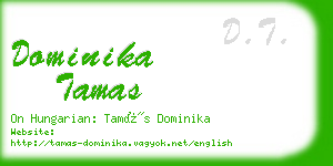dominika tamas business card